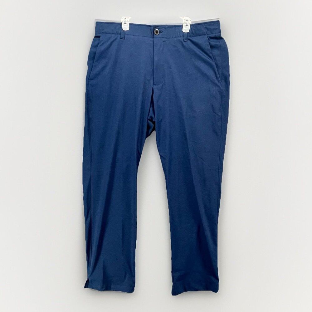Under Armour‎ Pants Mens 34x29 The Showdown Performance Golf Chino Slacks Blue